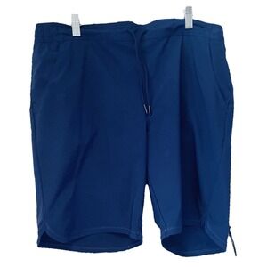 Lands' End  9" Quick Dry Board Navy Blue SWIM SHORTS 14 Pockets Liner
